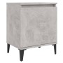 Bedside tables with gray concrete metal legs 40x30x50 cm by vidaXL, Nightstands - Ref: Foro24-805842, Price: 61,08 €, Discoun...