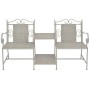 2-seater garden bench gray steel 161 cm by vidaXL, garden benches - Ref: Foro24-43151, Price: 235,05 €, Discount: %