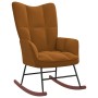 Brown Velvet Rocking Chair by , Rocking chairs - Ref: Foro24-328147, Price: 137,30 €, Discount: %