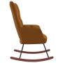 Brown Velvet Rocking Chair by , Rocking chairs - Ref: Foro24-328147, Price: 137,30 €, Discount: %