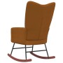 Brown Velvet Rocking Chair by , Rocking chairs - Ref: Foro24-328147, Price: 137,30 €, Discount: %