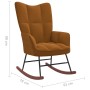 Brown Velvet Rocking Chair by , Rocking chairs - Ref: Foro24-328147, Price: 135,85 €, Discount: %