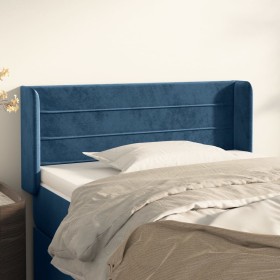 Cabecero de terciopelo azul oscuro 93x16x78/88 cm de , Cabeceros y pies de cama - Ref: Foro24-3118948, Precio: 53,99 €, Descu...