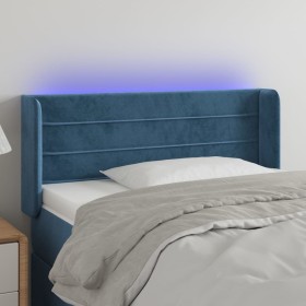 Dark blue velvet LED headboard 93x16x78/88 cm by , Headboards and footboards - Ref: Foro24-3123416, Price: 57,86 €, Discount: %