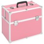 Pink aluminum makeup case 37x24x35 cm by , toiletry bags - Ref: Foro24-91834, Price: 50,20 €, Discount: %