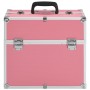 Pink aluminum makeup case 37x24x35 cm by , toiletry bags - Ref: Foro24-91834, Price: 50,20 €, Discount: %