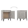 Bedside tables with gray concrete metal legs 40x30x50 cm by vidaXL, Nightstands - Ref: Foro24-805842, Price: 61,08 €, Discoun...