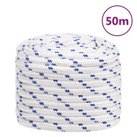 White polypropylene boat rope 20 mm 50 m by , Ropes and metal cords - Ref: Foro24-152315, Price: 64,99 €, Discount: %