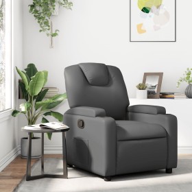 Gray Faux Leather Recliner by , Armchairs - Ref: Foro24-372392, Price: 238,44 €, Discount: %