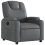 Sillón reclinable de cuero sintético gris de , Sillones - Ref: Foro24-372392, Precio: 238,44 €, Descuento: %