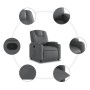 Sillón reclinable de cuero sintético gris de , Sillones - Ref: Foro24-372392, Precio: 238,44 €, Descuento: %