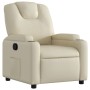 Sillón reclinable de cuero sintético crema de , Sillones - Ref: Foro24-372390, Precio: 204,13 €, Descuento: %