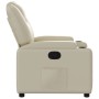 Sillón reclinable de cuero sintético crema de , Sillones - Ref: Foro24-372390, Precio: 204,13 €, Descuento: %