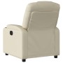 Sillón reclinable de cuero sintético crema de , Sillones - Ref: Foro24-372390, Precio: 204,13 €, Descuento: %