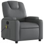 Gray synthetic leather reclining massage chair by , Armchairs - Ref: Foro24-372399, Price: 238,04 €, Discount: %