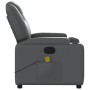 Gray synthetic leather reclining massage chair by , Armchairs - Ref: Foro24-372399, Price: 238,04 €, Discount: %