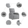 Sillón reclinable de tela gris claro de , Sillones - Ref: Foro24-373410, Precio: 232,77 €, Descuento: %