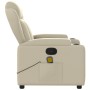 Cream Synthetic Leather Massage Recliner by , Armchairs - Ref: Foro24-372435, Price: 257,99 €, Discount: %