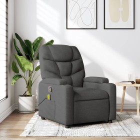 Sillón de masaje reclinable de tela gris oscuro de , Sillones - Ref: Foro24-372454, Precio: 194,99 €, Descuento: %