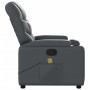 Sillón de masaje reclinable cuero sintético gris de , Sillones - Ref: Foro24-372475, Precio: 260,39 €, Descuento: %