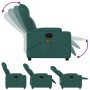 Dark Green Fabric Reclining Massage Chair by , Armchairs - Ref: Foro24-372421, Price: 249,99 €, Discount: %