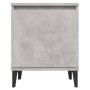 Bedside tables with gray concrete metal legs 40x30x50 cm by vidaXL, Nightstands - Ref: Foro24-805842, Price: 61,08 €, Discoun...