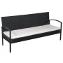 Set muebles de jardín 5 piezas y cojines ratán sintético negro de vidaXL, Conjuntos de jardín - Ref: Foro24-44185, Precio: 34...