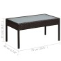 Set muebles de jardín 5 piezas y cojines ratán sintético negro de vidaXL, Conjuntos de jardín - Ref: Foro24-44185, Precio: 34...