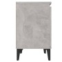 Bedside tables with gray concrete metal legs 40x30x50 cm by vidaXL, Nightstands - Ref: Foro24-805842, Price: 61,08 €, Discoun...