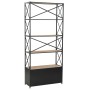 Solid fir wood and steel shelf 80x32.5x180 cm by vidaXL, Bookcases and shelves - Ref: Foro24-246426, Price: 366,99 €, Discoun...