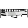 Sofá cama de madera maciza de pino negro 80x200 cm de , Camas y somieres - Ref: Foro24-840378, Precio: 94,46 €, Descuento: %