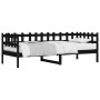 Solid black pine wood sofa bed 90x190 cm by , Beds and slatted bases - Ref: Foro24-840384, Price: 109,99 €, Discount: %