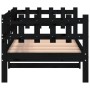 Solid black pine wood sofa bed 90x190 cm by , Beds and slatted bases - Ref: Foro24-840384, Price: 109,99 €, Discount: %