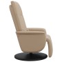 Sillón reclinable masaje reposapiés cuero sintético capuchino de , Sillones - Ref: Foro24-356516, Precio: 227,99 €, Descuento: %