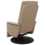 Sillón reclinable masaje reposapiés cuero sintético capuchino de , Sillones - Ref: Foro24-356516, Precio: 227,99 €, Descuento: %