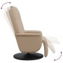 Sillón reclinable masaje reposapiés cuero sintético capuchino de , Sillones - Ref: Foro24-356516, Precio: 227,99 €, Descuento: %