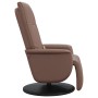 Sillón reclinable masaje con reposapiés cuero sintético marrón de , Sillones - Ref: Foro24-356514, Precio: 231,87 €, Descuent...