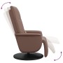 Sillón reclinable masaje con reposapiés cuero sintético marrón de , Sillones - Ref: Foro24-356514, Precio: 231,87 €, Descuent...