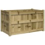 Impregnated pine wood planter 90x50x50 cm by , Pots and planters - Ref: Foro24-837467, Price: 73,92 €, Discount: %