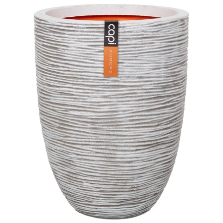 Capi Vase Nature Rib elegante niedrige Elfenbeinfarbe 36x47 cm KOFI782 von Capi, Töpfe und Pflanzgefäße - Ref: Foro24-424227,...