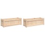 Outdoor planters 2 units solid pine wood by , Pots and planters - Ref: Foro24-837450, Price: 74,60 €, Discount: %