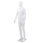 Maniquí de hombre completo base vidrio blanco brillante 185 cm de vidaXL, Maniquís - Ref: Foro24-142926, Precio: 228,80 €, De...