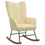 Cream White Velvet Rocking Chair by , Rocking chairs - Ref: Foro24-328148, Price: 138,41 €, Discount: %