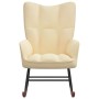 Cream White Velvet Rocking Chair by , Rocking chairs - Ref: Foro24-328148, Price: 138,41 €, Discount: %