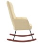 Cream White Velvet Rocking Chair by , Rocking chairs - Ref: Foro24-328148, Price: 138,41 €, Discount: %