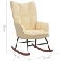 Cream White Velvet Rocking Chair by , Rocking chairs - Ref: Foro24-328148, Price: 138,41 €, Discount: %