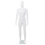 Maniquí de hombre completo base vidrio blanco brillante 185 cm de vidaXL, Maniquís - Ref: Foro24-142926, Precio: 228,80 €, De...