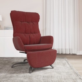 Sillón de relax con reposapiés tela rojo tinto de , Sillones - Ref: Foro24-3097602, Precio: 117,99 €, Descuento: %