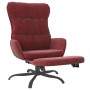 Sillón de relax con reposapiés tela rojo tinto de , Sillones - Ref: Foro24-3097602, Precio: 117,31 €, Descuento: %