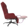 Sillón de relax con reposapiés tela rojo tinto de , Sillones - Ref: Foro24-3097602, Precio: 117,31 €, Descuento: %